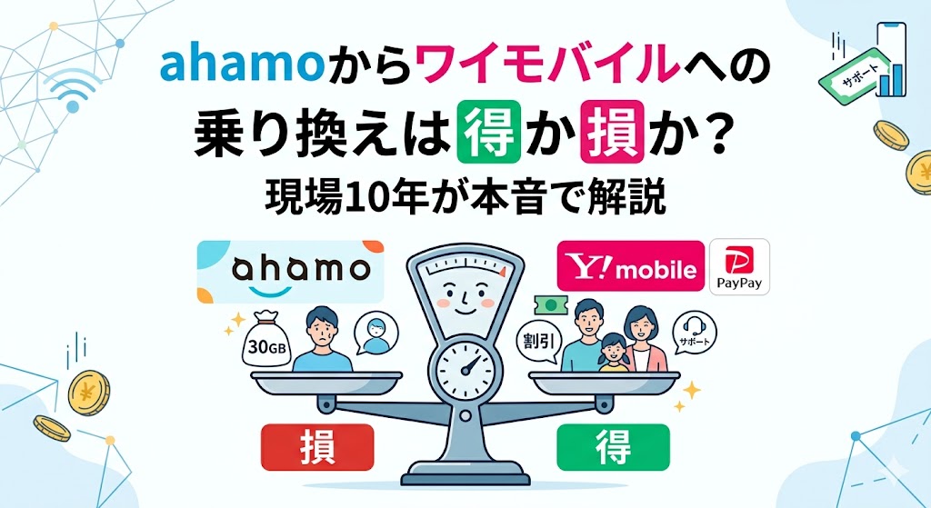 ahamoからワイモバイルに乗り換えて損しない？デメリットと注意点を解説